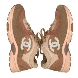 Chanel pink Suede Calfskin shoes